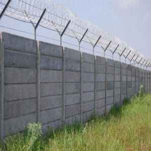 Precast Wall With GI Barbed Wire Fencing in Vellore